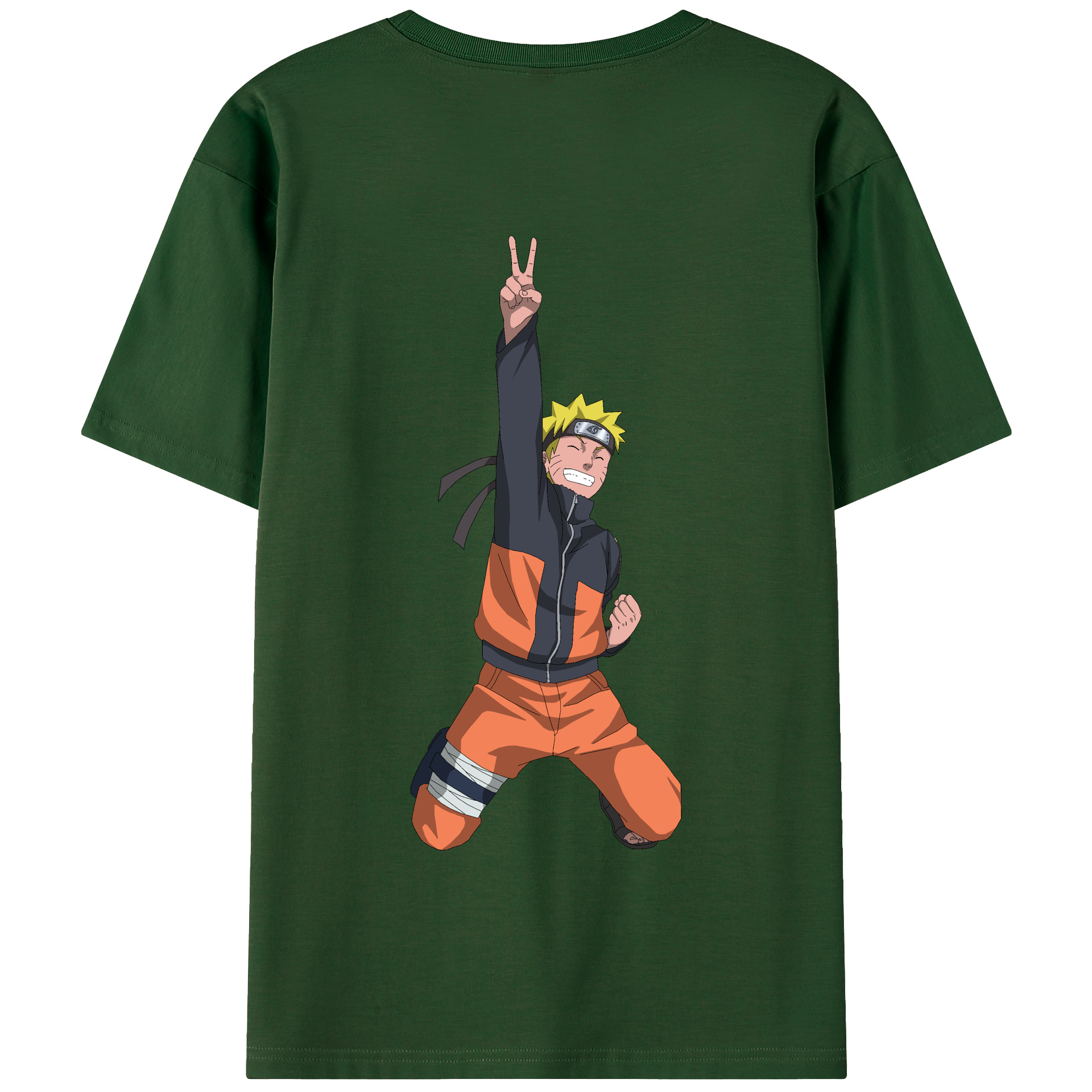（画像用） NARUTO -ナルト- うずまき ナルト Uzumaki Naruto 綿100％半袖Tシャツ（背面プリント）